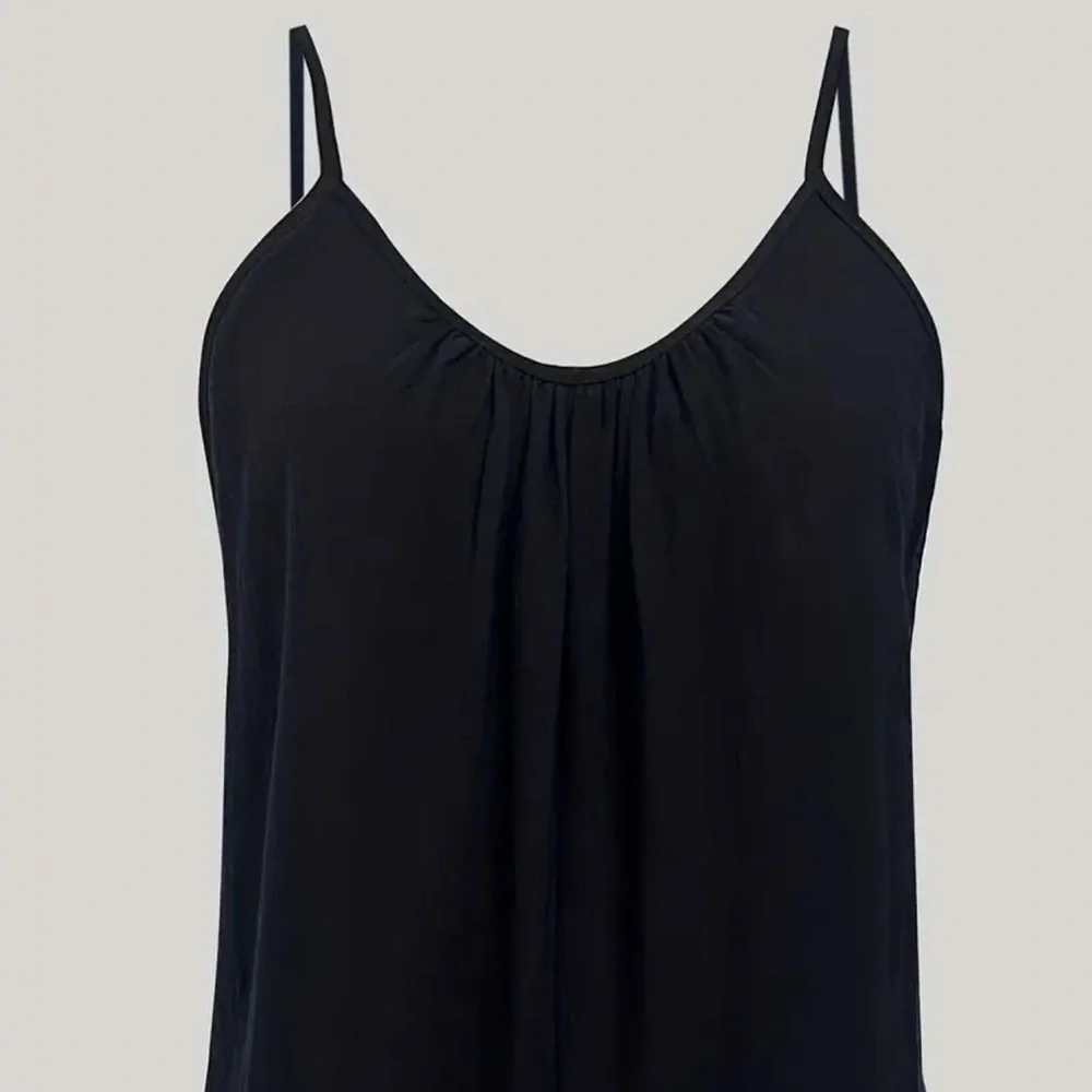 Boutique Black Jumpsuit with Pockets and Adjustable Straps - Picture 3 of 3